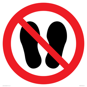 Do not step or stand here symbol only